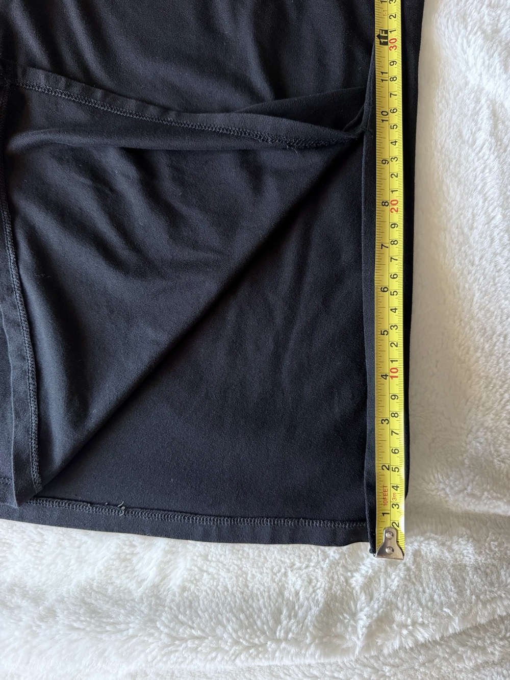 Eileen Fisher Black Stretch Jersey Knit A-Line Midi Skirt - Size Medium - Picture 4 of 11